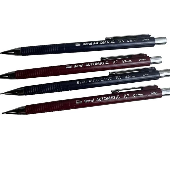 Berol Other - Vintage Berol Automatic TL5 TL7 Drafting Mechanical Pencils 0.7 0.5mm Lot of 4